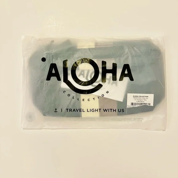 ALOHA Collection Mini Pouch – Le Voyageur (Caffé on Black) – NWT - Picture 2 of 2